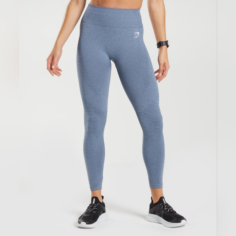 Gymshark Vital Seamless Leggings in Evenging Blue Marl